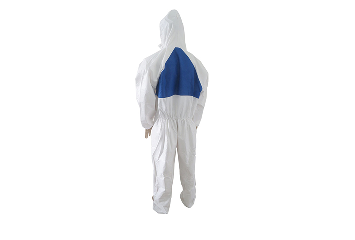 COVERALL WITH HOOD MICROPOROUS+SMS