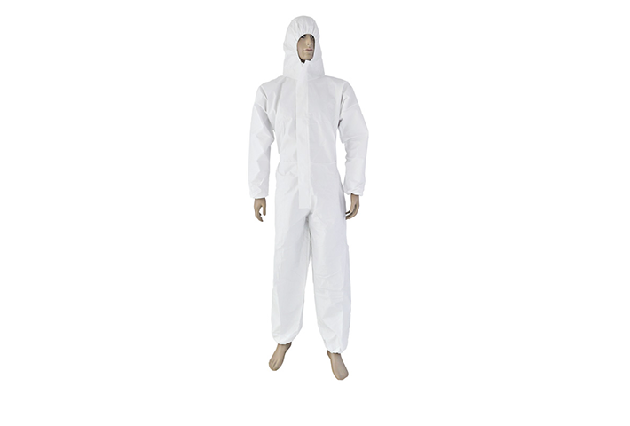 BREATHABLE MICROPOROUS COVERALL WITH HOOD